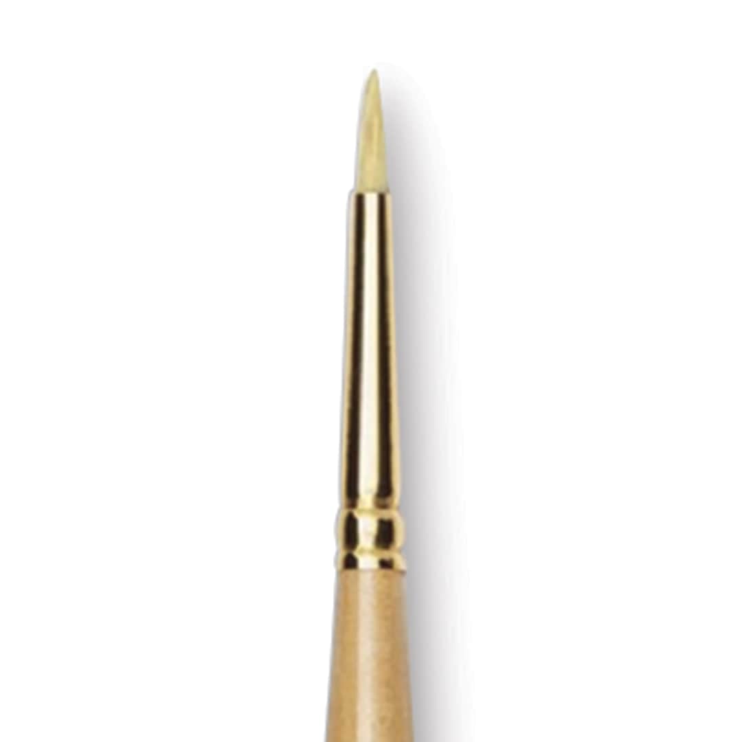 Open in modal - Raphaël D'Artigny Interlocked White Bristle Brush - Round, Long Handle, Size 2