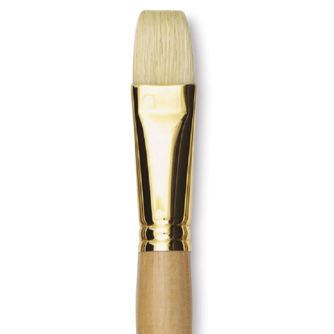 Open in modal - Raphaël D'Artigny Interlocked White Bristle Brush - Bright, Long Handle, Size 24