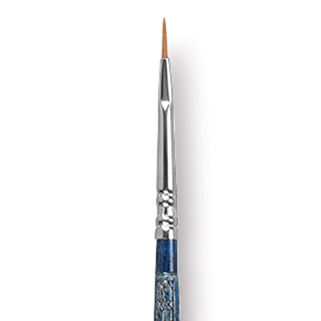 Open in modal - Escoda Optimo Kolinsky Sable Brush - Filbert, Long Handle, Size 0 close up