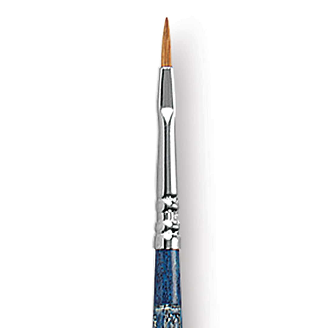 Open in modal - Escoda Optimo Kolinsky Sable Brush - Filbert, Long Handle, Size 1 close up
