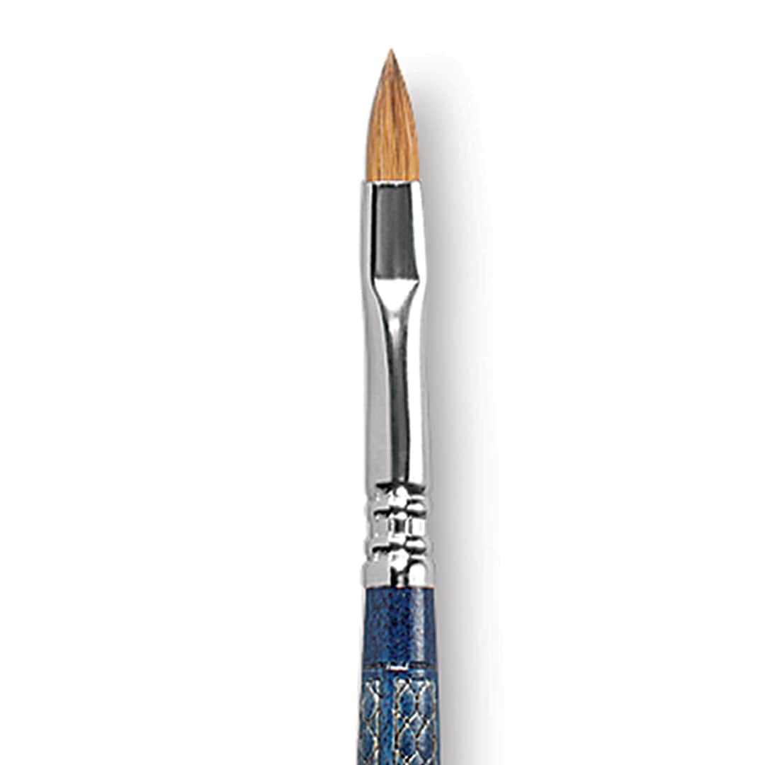 Open in modal - Escoda Optimo Kolinsky Sable Brush - Filbert, Long Handle, Size 6 close up