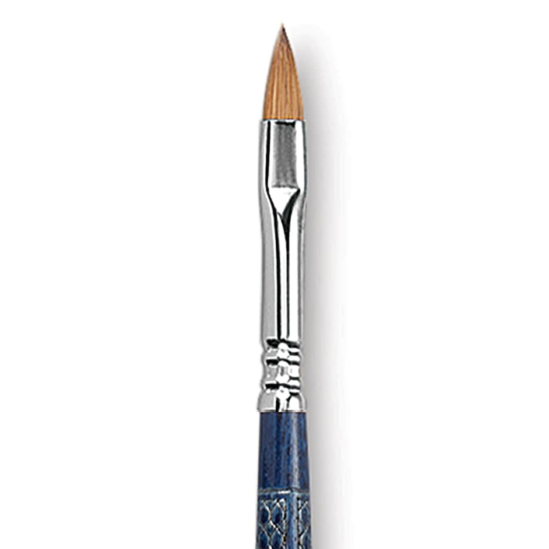 Open in modal - Escoda Optimo Kolinsky Sable Brush - Filbert, Long Handle, Size 8 close up