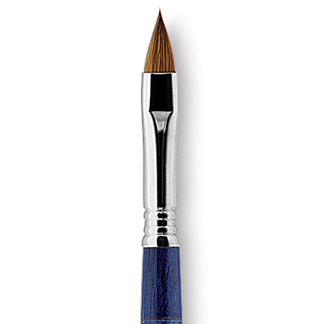 Open in modal - Escoda Optimo Kolinsky Sable Brush - Filbert, Long Handle, Size 10 close up