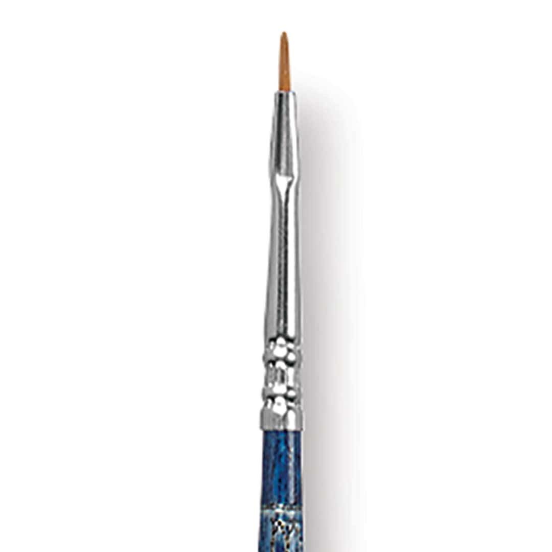 Open in modal - Escoda Optimo Kolinsky Sable Brush - Bright, Long Handle, Size 0 close up