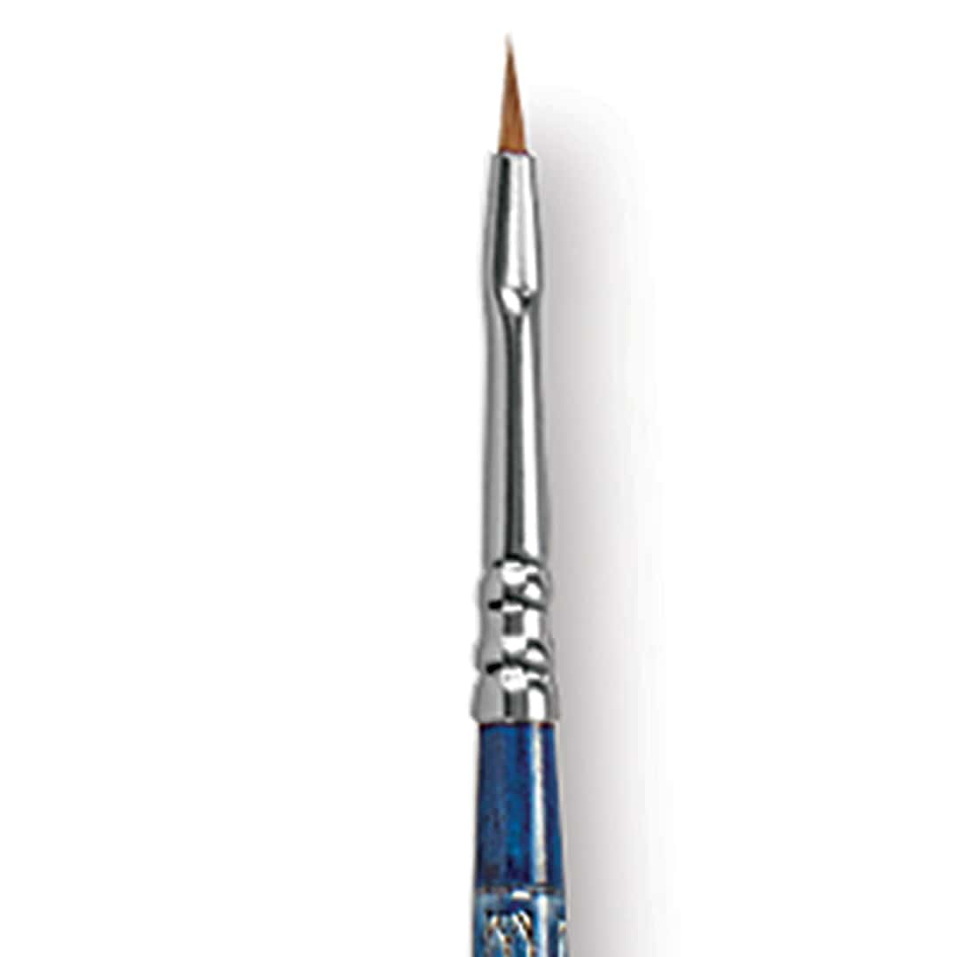 Open in modal - Escoda Optimo Kolinsky Sable Brush - Bright, Long Handle, Size 1 close up
