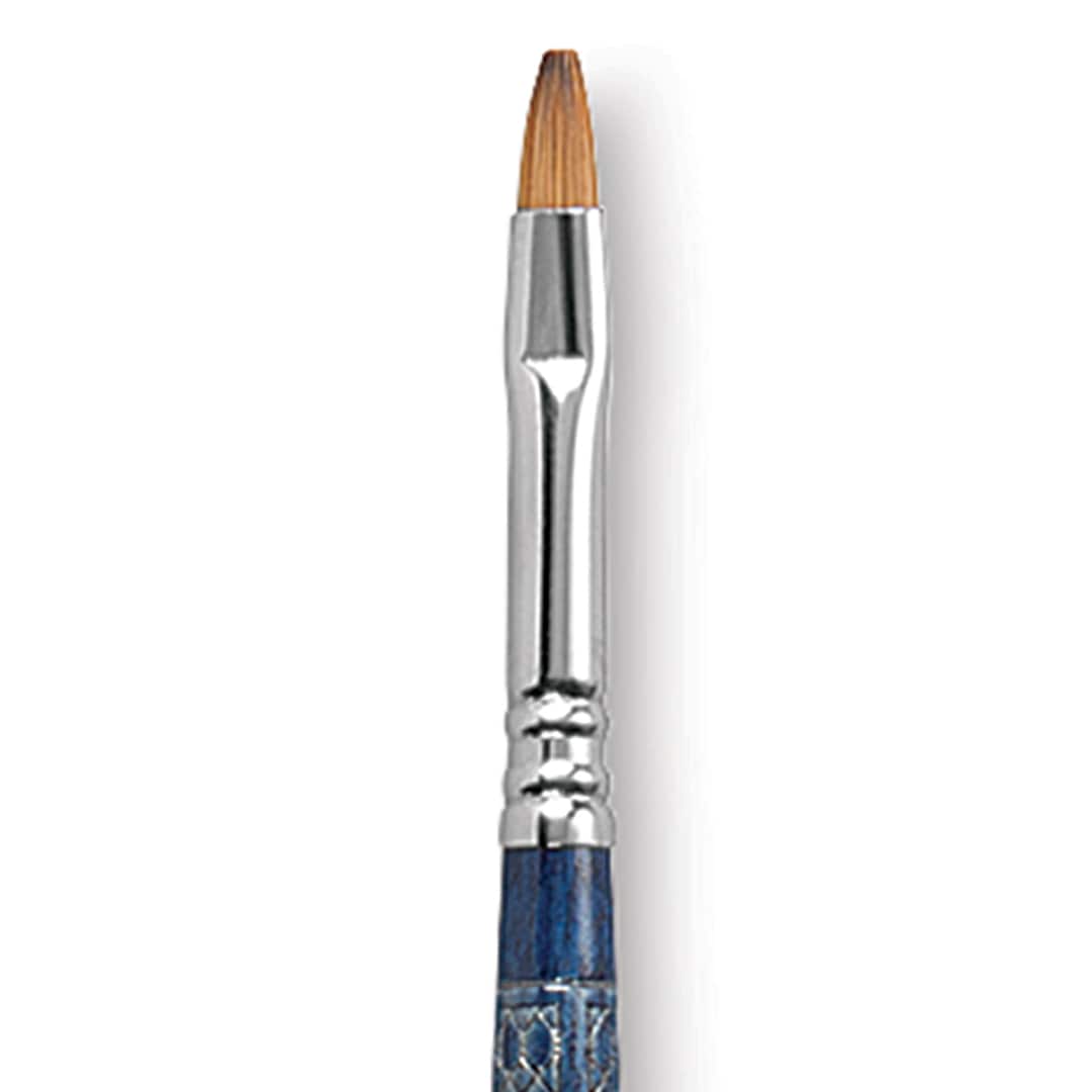 Open in modal - Escoda Optimo Kolinsky Sable Brush - Bright, Long Handle, Size 6 close up