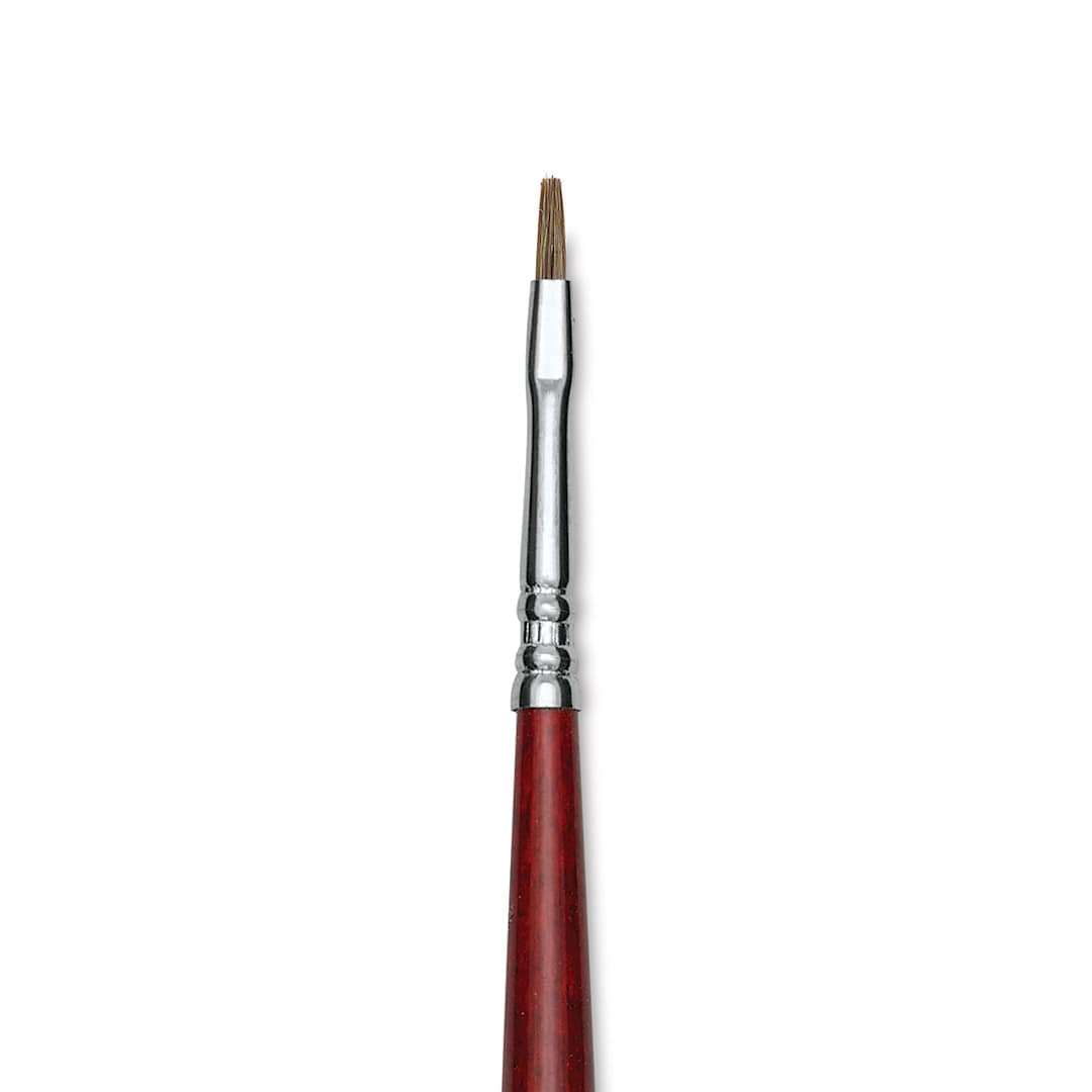 Open in modal - Escoda Bravo Light Ox Hair Brush - Bright, Long Handle, Size 1 close up