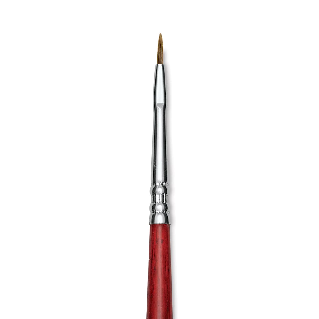 Open in modal - Escoda Bravo Light Ox Hair Brush - Long Filbert, Long Handle, Size 0 close up