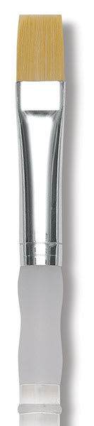 Open in modal - Royal & Langnickel Soft Grip Golden Taklon Brush - Wash, Long Handle, Size 6, close-up
