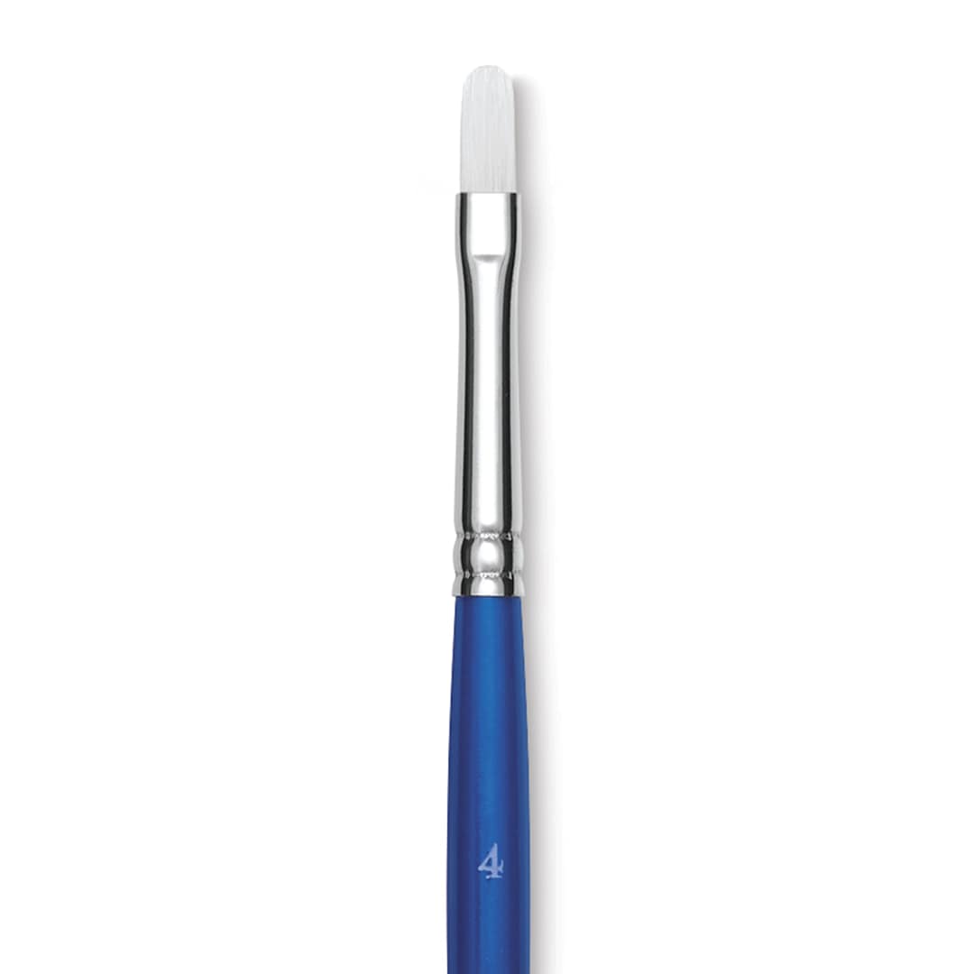Open in modal - Princeton Summit Series 6850 Filbert Brush - Size 4, Short Handle, Synthetic close up