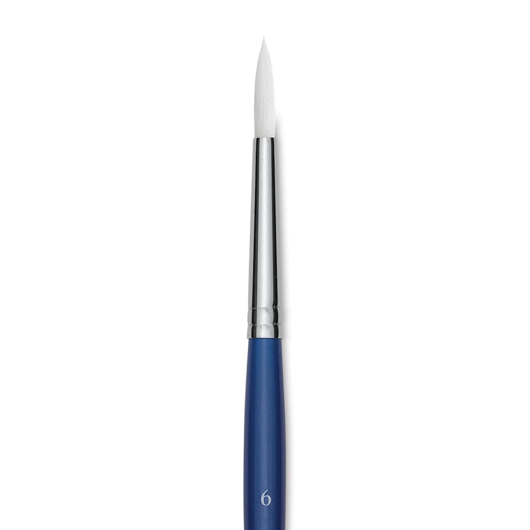 Open in modal - Princeton Summit Series 6850 Round Brush - Size 6, Short Handle, Synthetic close up