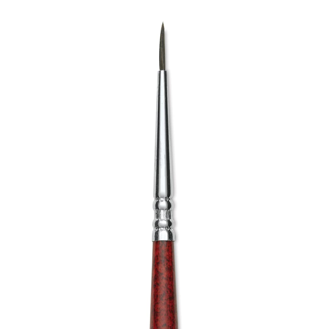 Open in modal - Escoda Aquario Squirrel Hair Brush - Round, Short Handle, Size 0, close-up