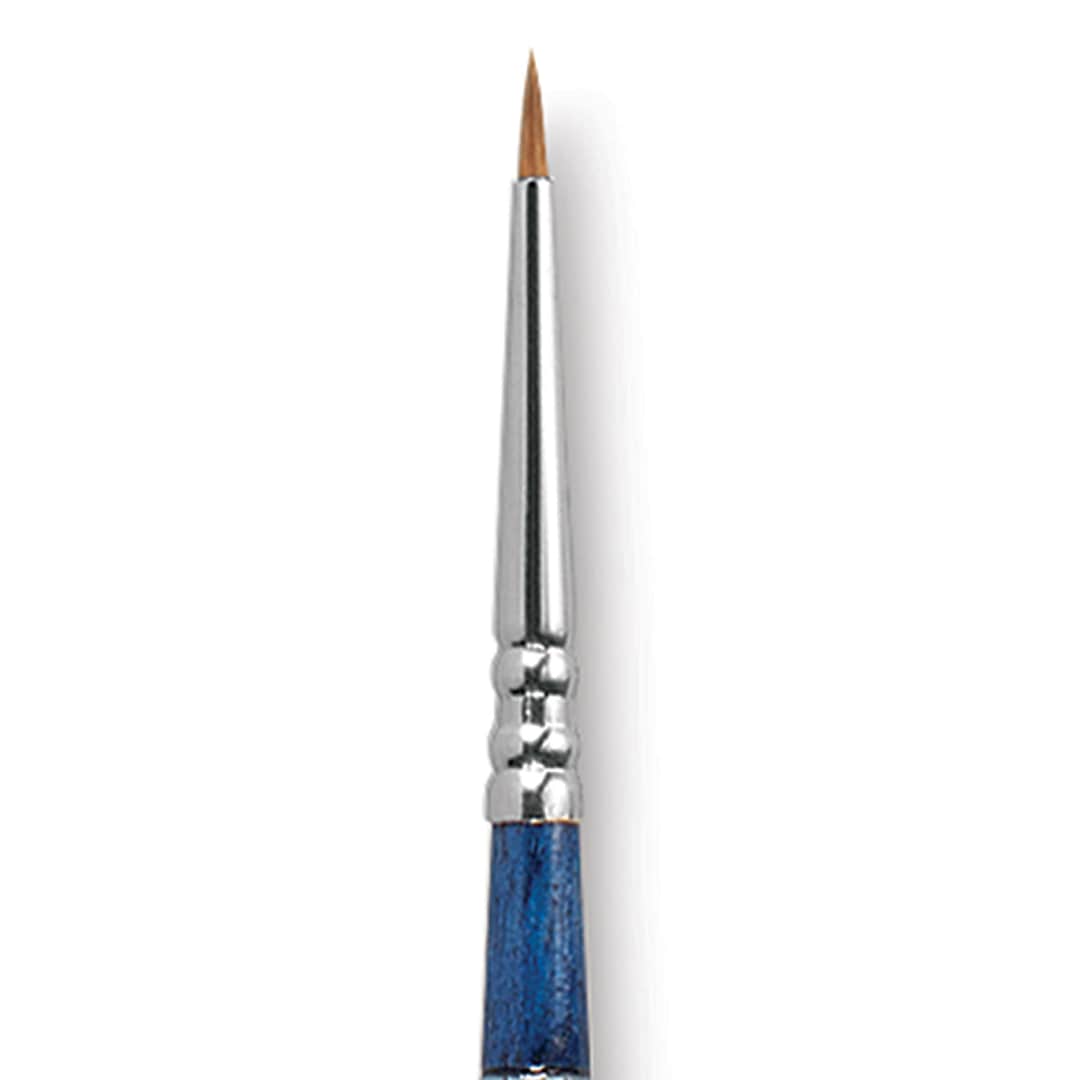 Open in modal - Escoda Optimo Kolinsky Sable Brush - Detailer Round, Short Handle, Size 1 close up
