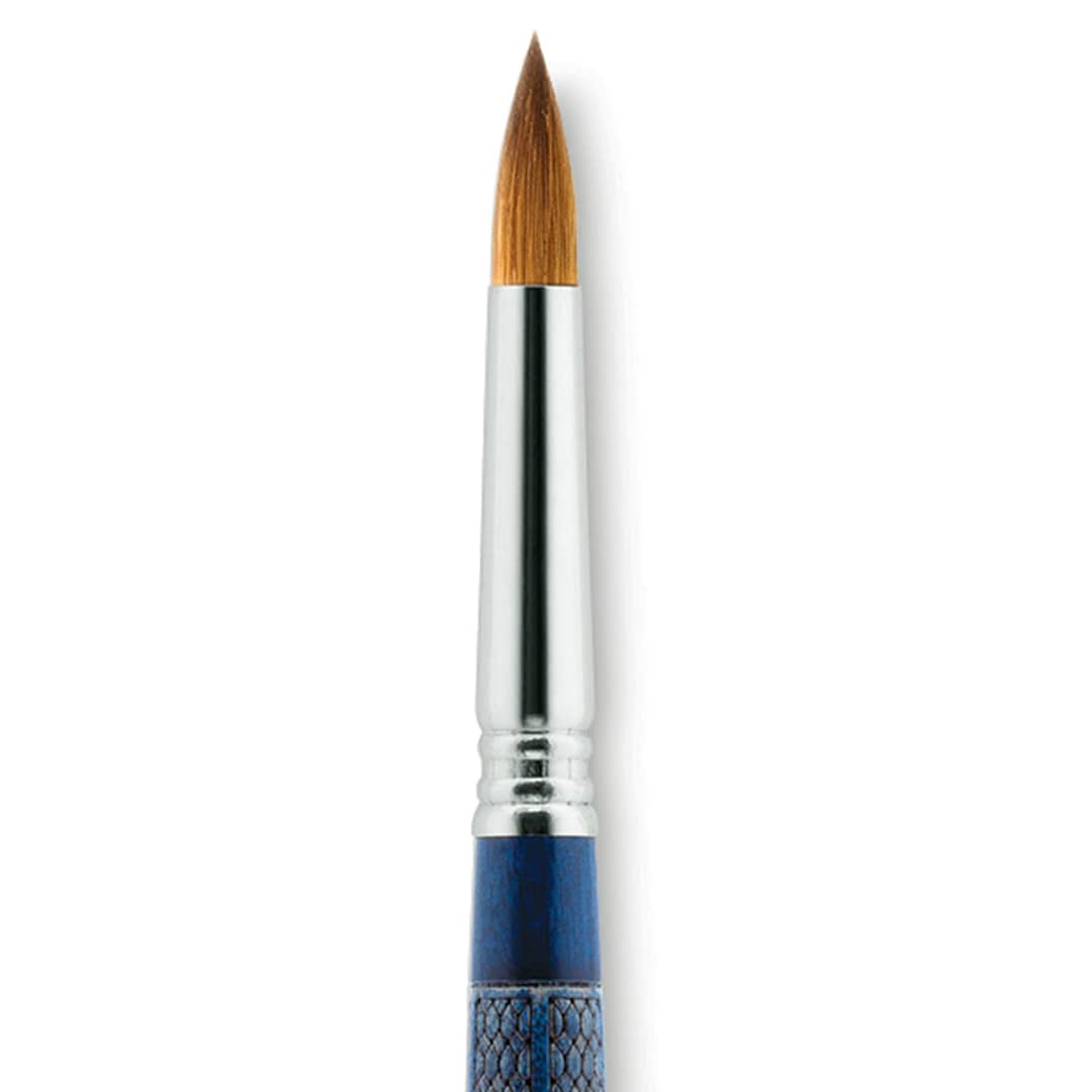 Open in modal - Escoda Optimo Kolinsky Sable Brush - Detailer Round, Short Handle, Size 10 close up