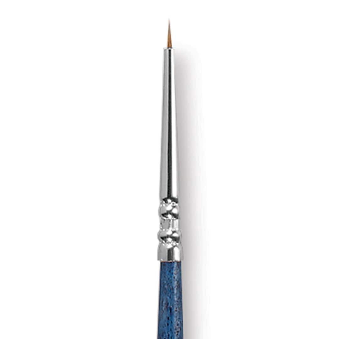 Open in modal - Escoda Optimo Kolinsky Sable Brush - Detailer Round, Short Handle, Size 2/0 close up