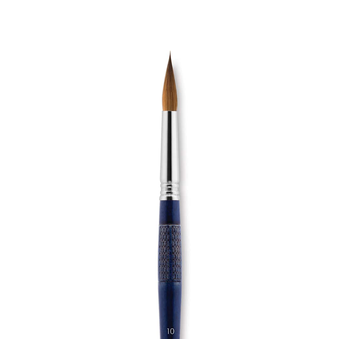 Open in modal - Escoda Optimo Kolinsky Sable Brush - Pointed Round, Short Handle, Size 10