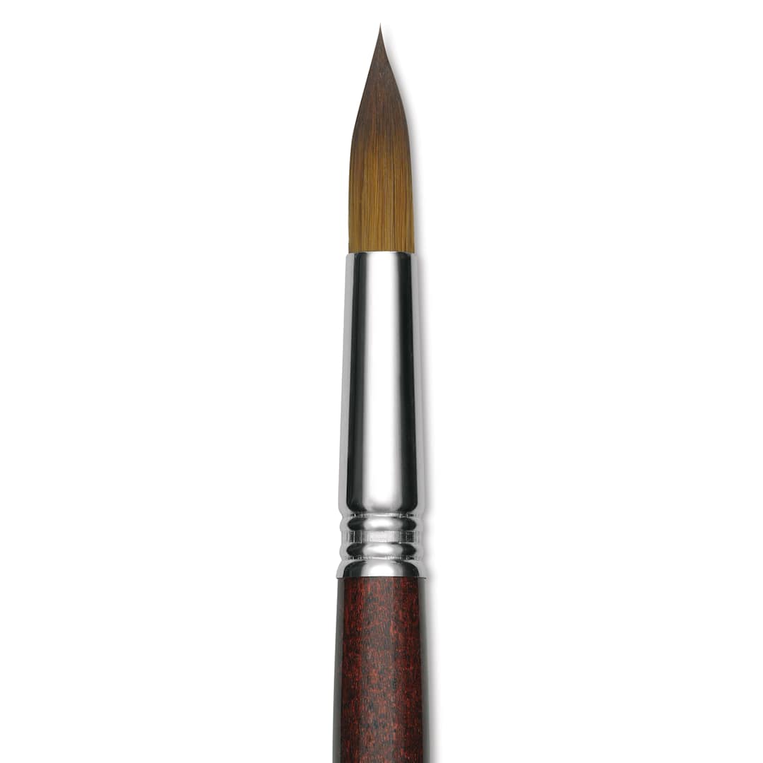 Open in modal - Escoda Prado Tame Synthetic Brush - Round, Short Handle, Size 16, close-up