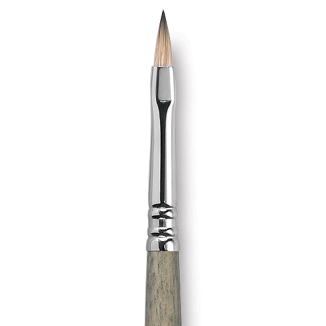 Open in modal - Escoda Tadami Synthetic Mongoose Brush - Filbert, Short Handle, Size 4 close up
