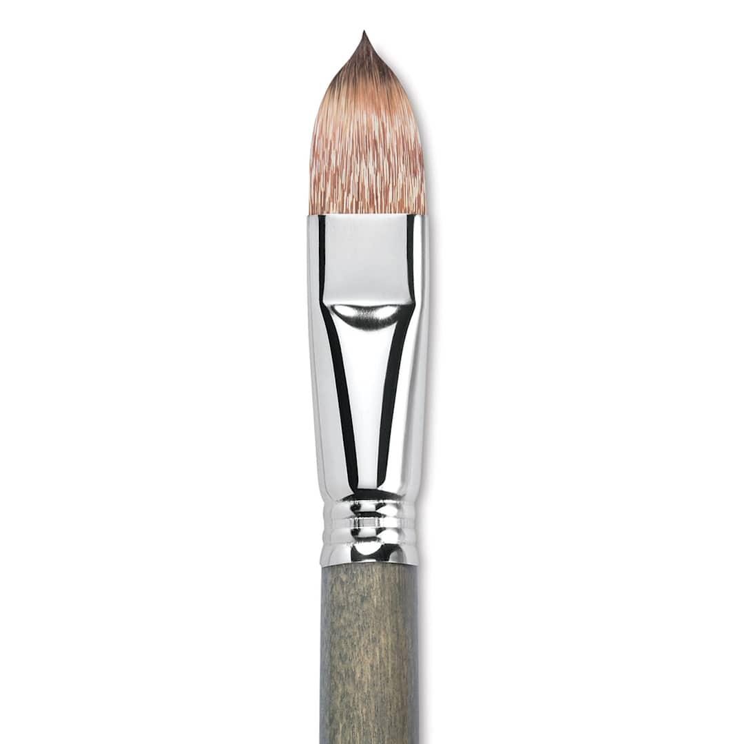 Open in modal - Escoda Tadami Synthetic Mongoose Brush - Filbert, Short Handle, Size 12 close up