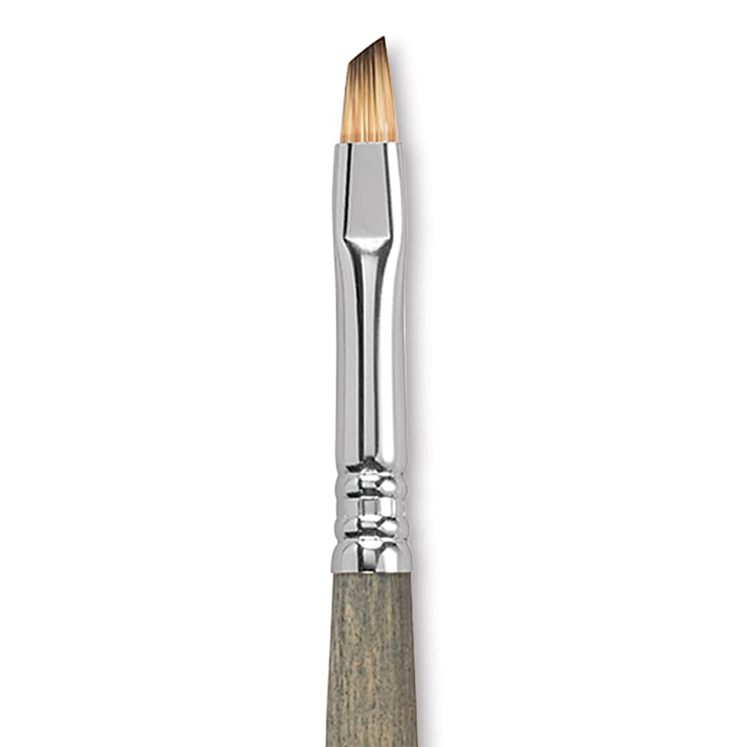Open in modal - Escoda Tadami Synthetic Mongoose Brush - Angular, Short Handle, Size 6, close-up