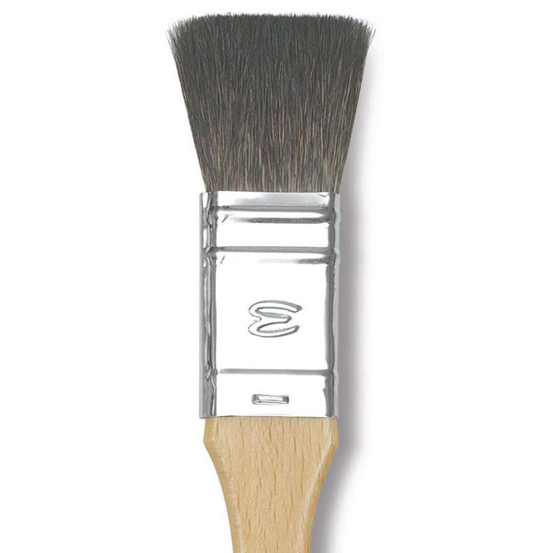 Open in modal - Escoda Aquario Squirrel Brush - Mottler, Size 9 close up
