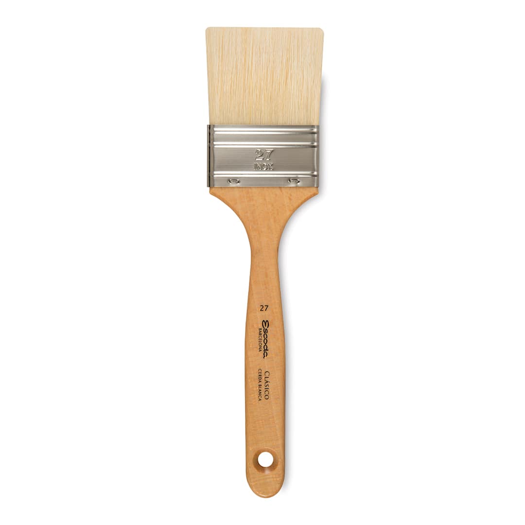 Open in modal - Escoda Clasico Chungking White Bristle Brush - Mottler, Size 27