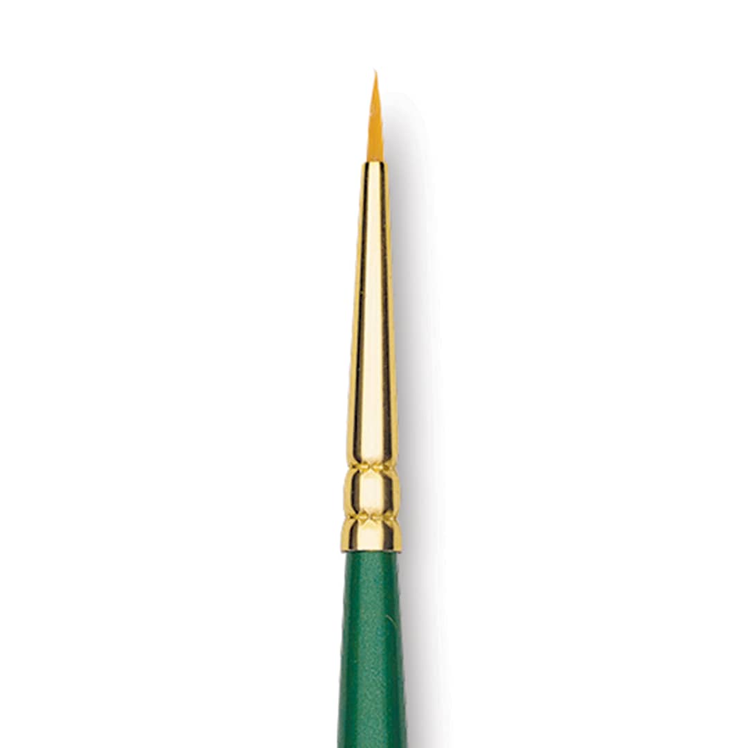Open in modal - Princeton Good Synthetic Golden Taklon Brush - Round, Short Handle, Size 3/0