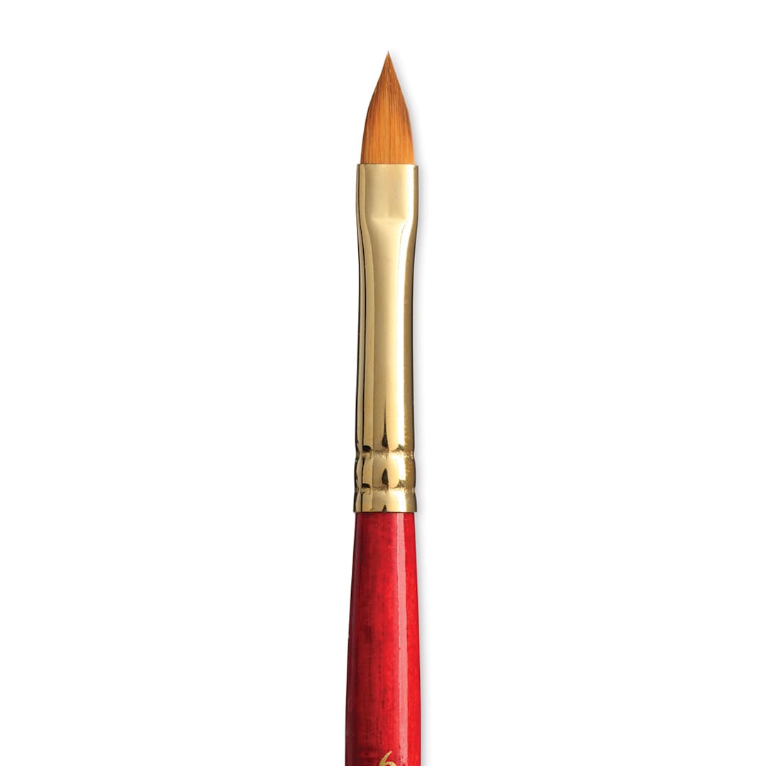 Open in modal - Princeton Heritage Sable Brush - Cat’s Tongue, Short Handle, Size 6 close up