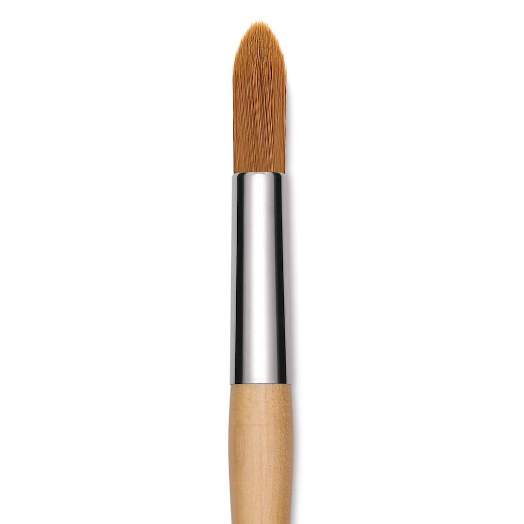 Open in modal - Blick Mega Golden Taklon Brush - Mega Round, Short Handle, Size 30, close up