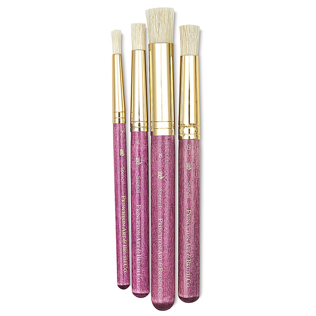 Open in modal - Princeton Real Value Brush Set - 9180, Bristle, Short Handle, Set of 4