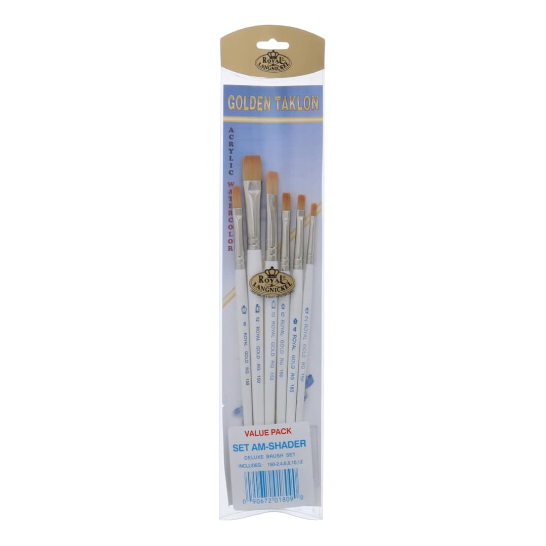 Open in modal - Royal Brush Golden Taklon 6-Brush Set, Shaders