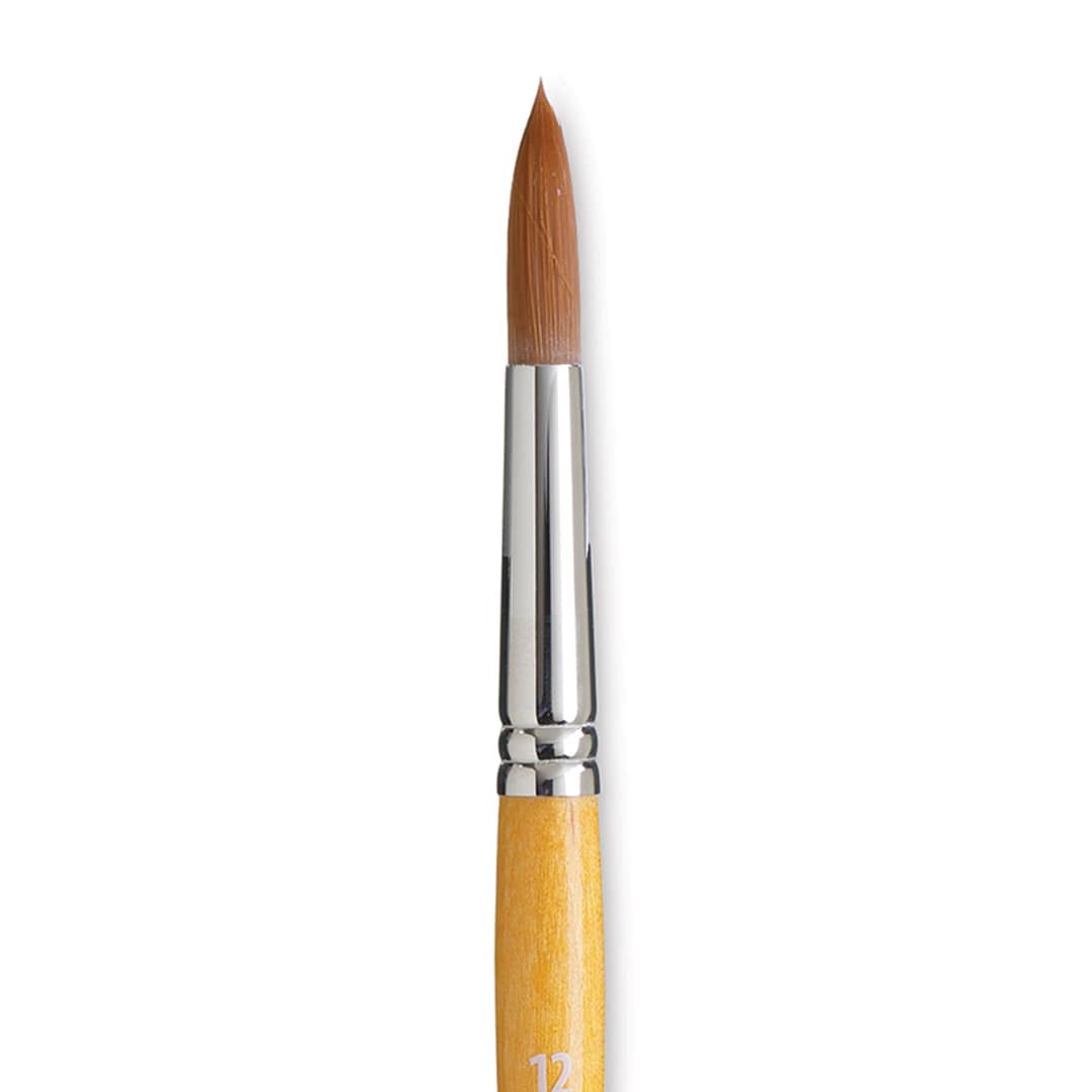 Open in modal - Princeton Snap! Golden Taklon Brush - Round, Short Handle, Size 12