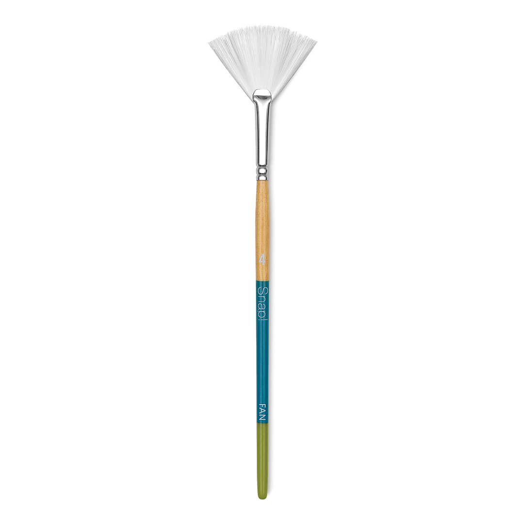 Open in modal - Princeton Snap! White Taklon Brush - Fan, Short Handle, Size 4