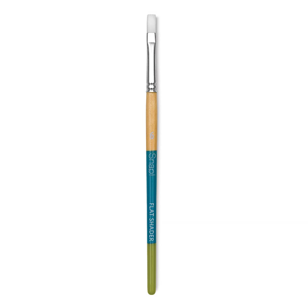 Open in modal - Princeton Snap! White Taklon Brush - Flat Shader, Short Handle, Size 6