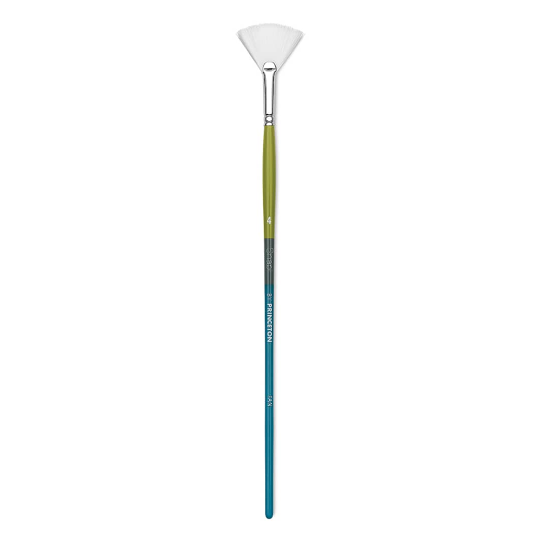 Open in modal - Princeton Snap! White Taklon Brush - Fan, Long Handle, Size 4