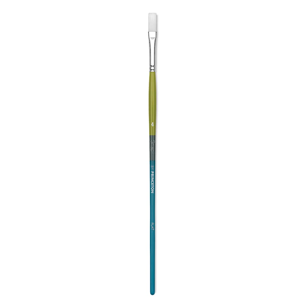 Open in modal - Princeton Snap! White Taklon Brush - Flat, Long Handle, Size 4