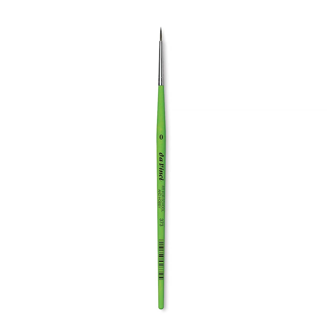 Open in modal - Da Vinci Fit For School & Hobby Brush - Round, Size 0, Short Handle