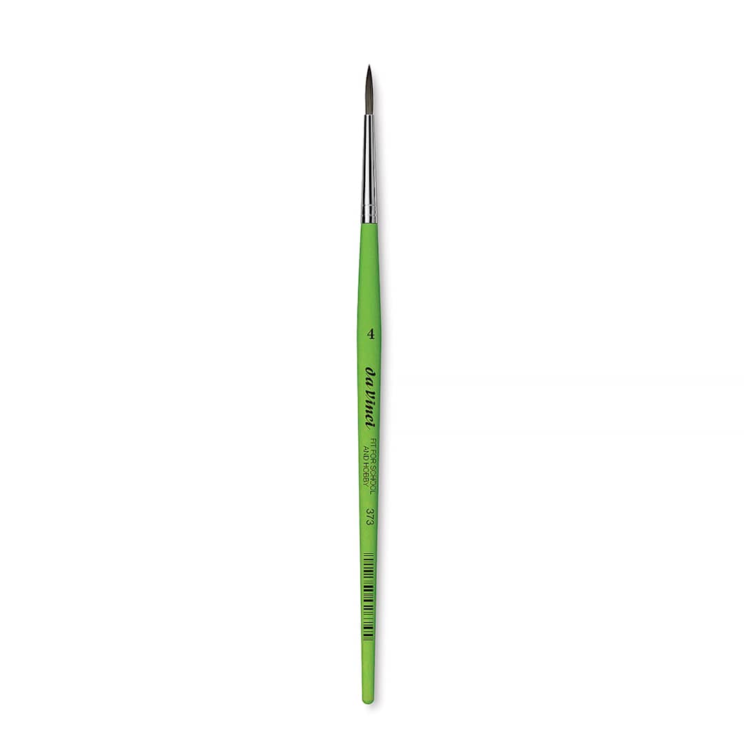 Open in modal - Da Vinci Fit For School & Hobby Brush - Round, Size 4, Short Handle