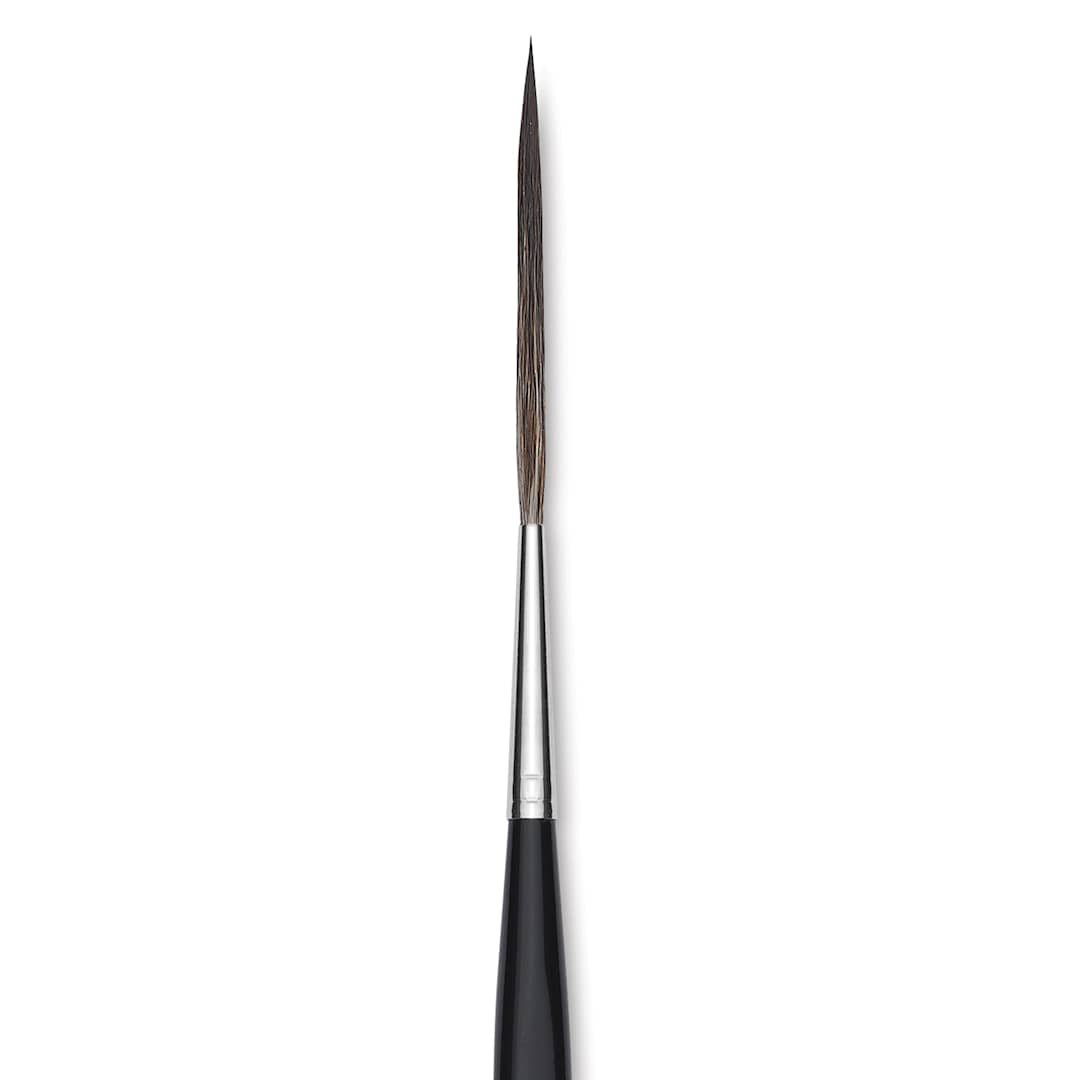 Open in modal - Da Vinci Casaneo Synthetic Squirrel Watercolor Brush - Short Stroke Scroll Liner, Size 8, Short Handle, Synthetic, close up