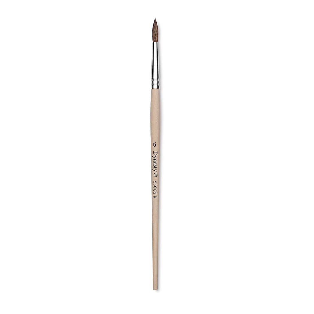 Open in modal - Faux Camel Watercolor Brushes - Single Round brush upright