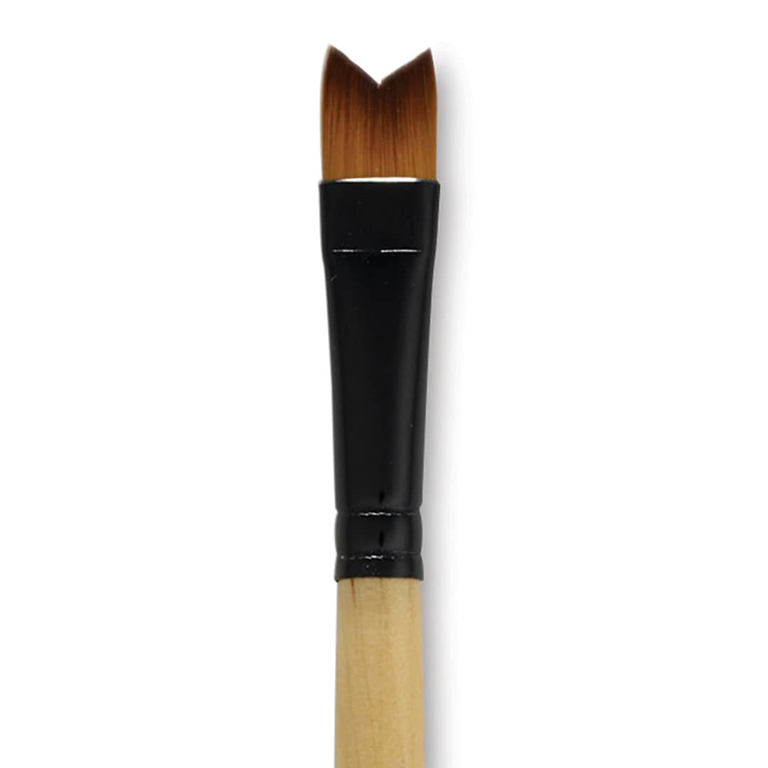 Open in modal - Dynasty Black Gold Brush - Whale's Tail, Short Handle, Size 1/2" close up