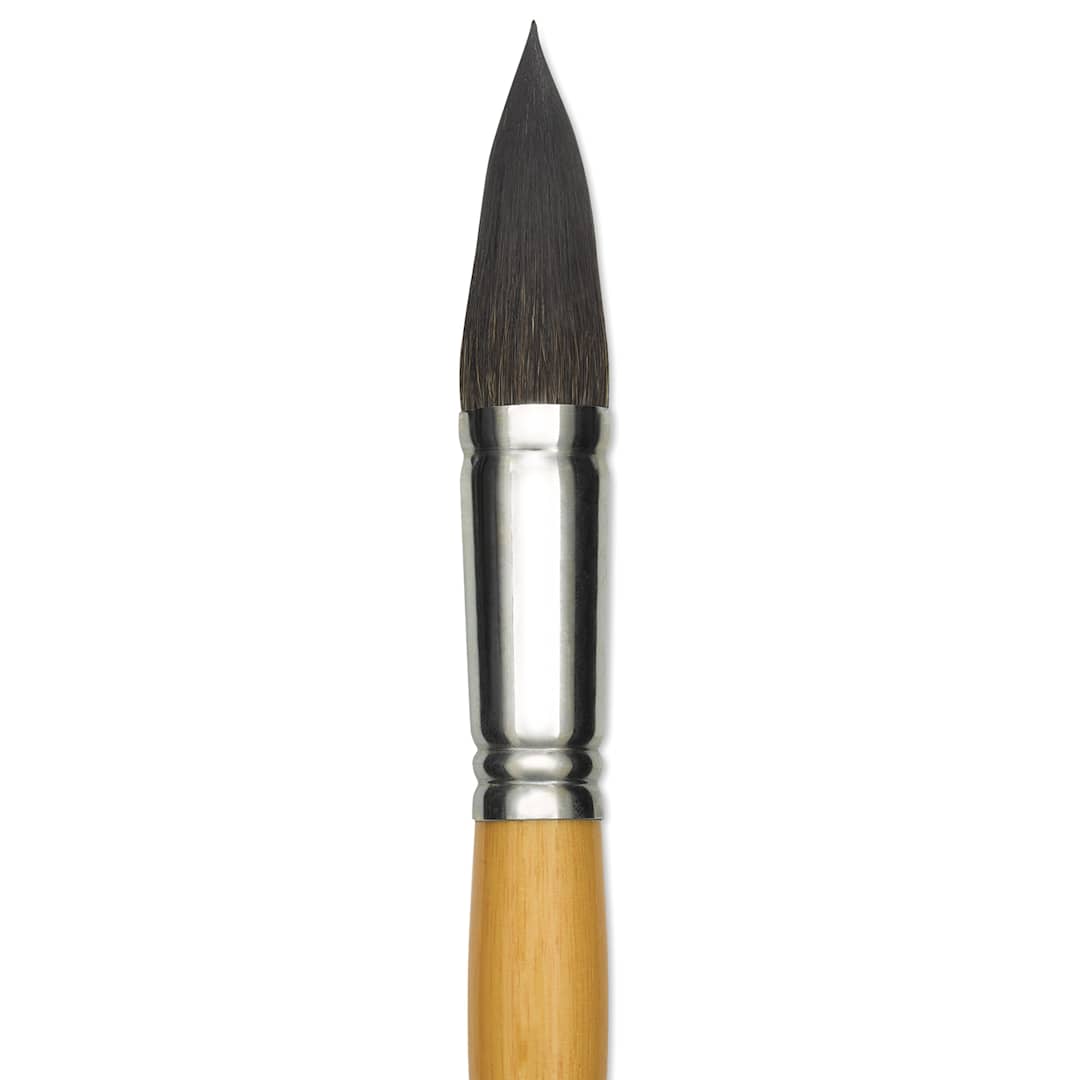 Open in modal - Escoda Squirrel Hair Ceramic Brush - Full Body Oval, Size 24 (Close-up of brush)