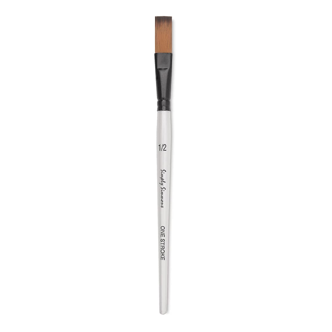 Open in modal - Robert Simmons Simply Simmons Brush - One Stroke, Short Handle, size 1/2"