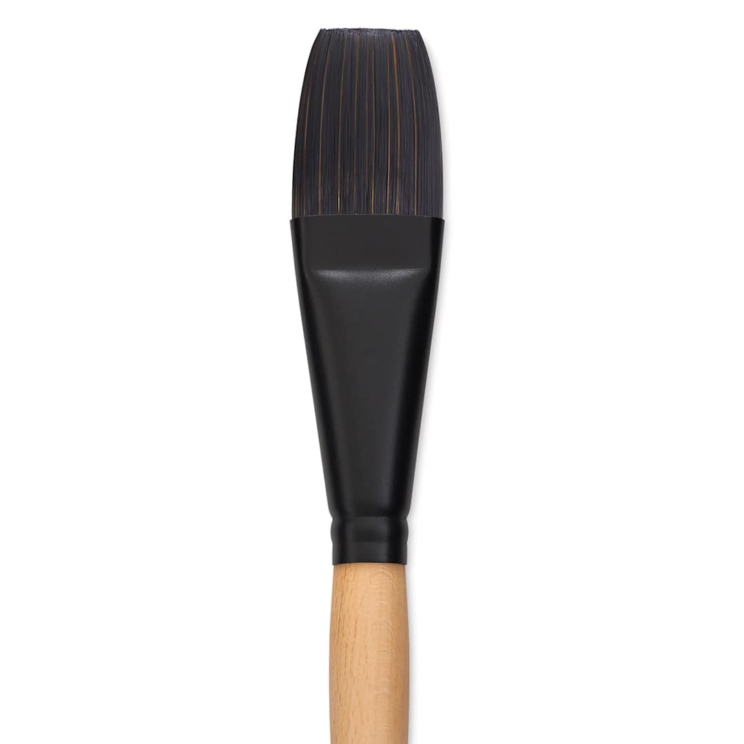 Open in modal - Princeton Catalyst Polytip Bristle Brush - Flat, Long Handle, Size 16 close up