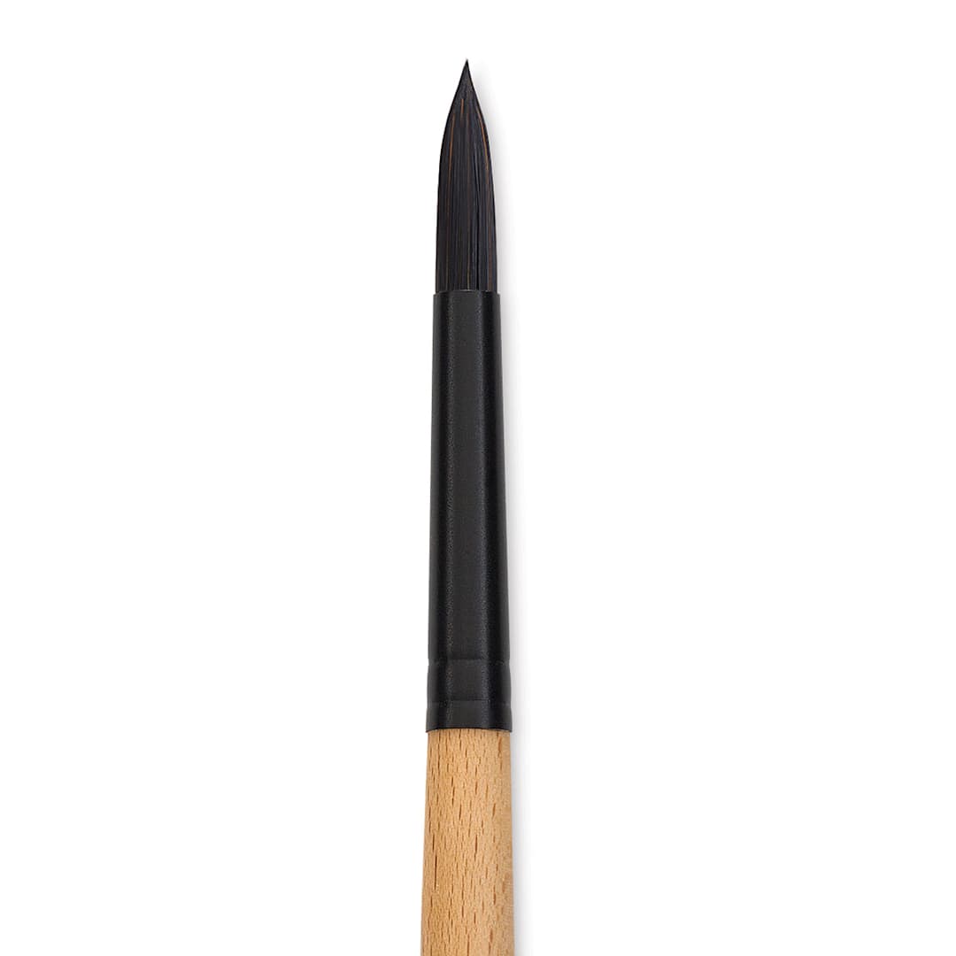 Open in modal - Princeton Catalyst Polytip Bristle Brush - Round, Long Handle, Size 6 close up