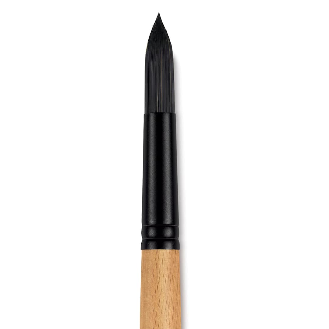 Open in modal - Princeton Catalyst Polytip Bristle Brush - Round, Long Handle, Size 8 close up