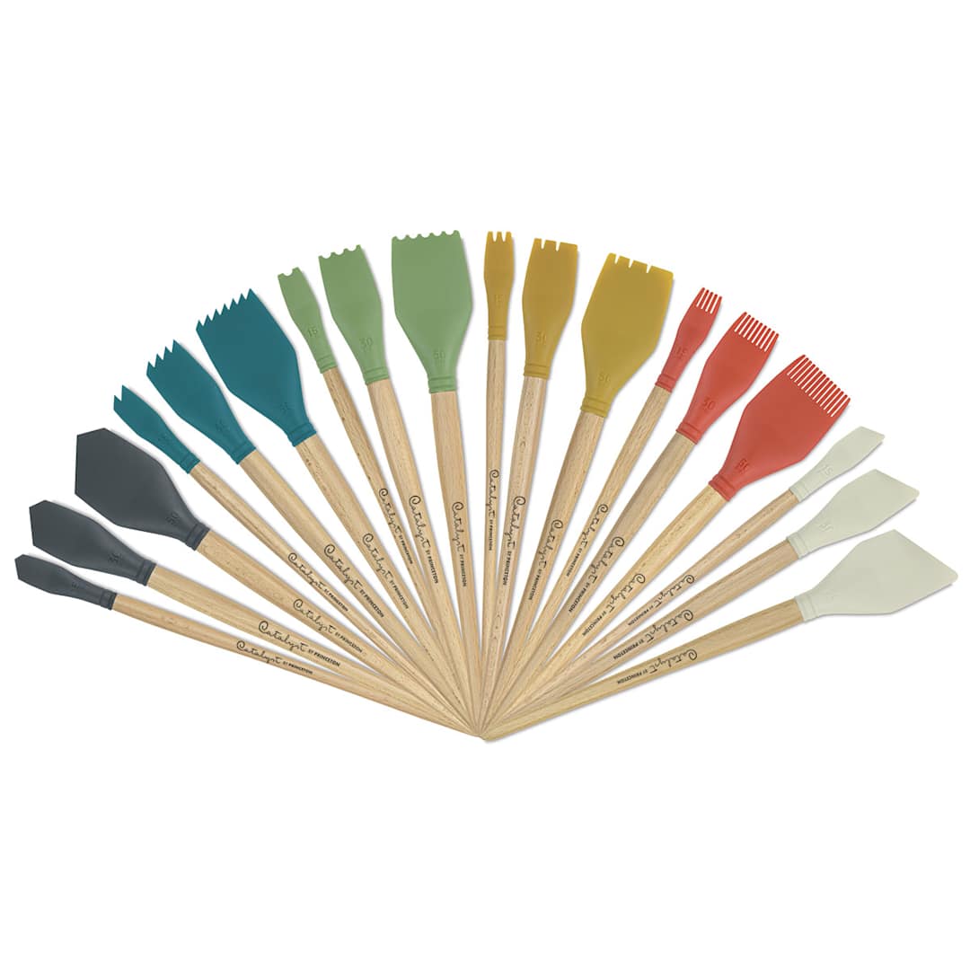 Open in modal - Princeton Catalyst Blades - Assorted Blades arranged in a fan shape