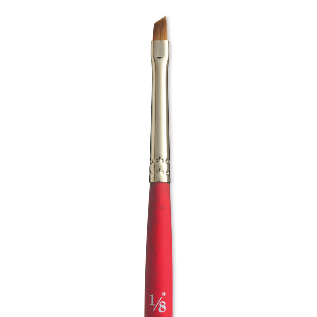 Open in modal - Princeton Velvetouch Series 3950 Synthetic Brush - Angular Shader, 1/8" close up