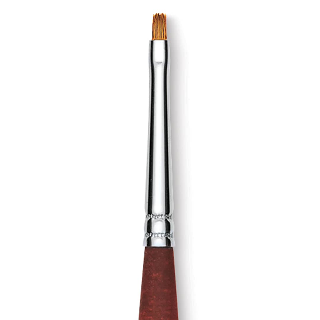 Open in modal - Princeton Velvetouch Series 3950 Synthetic Brush - Chisel Blender, Mini, Size 0 close up