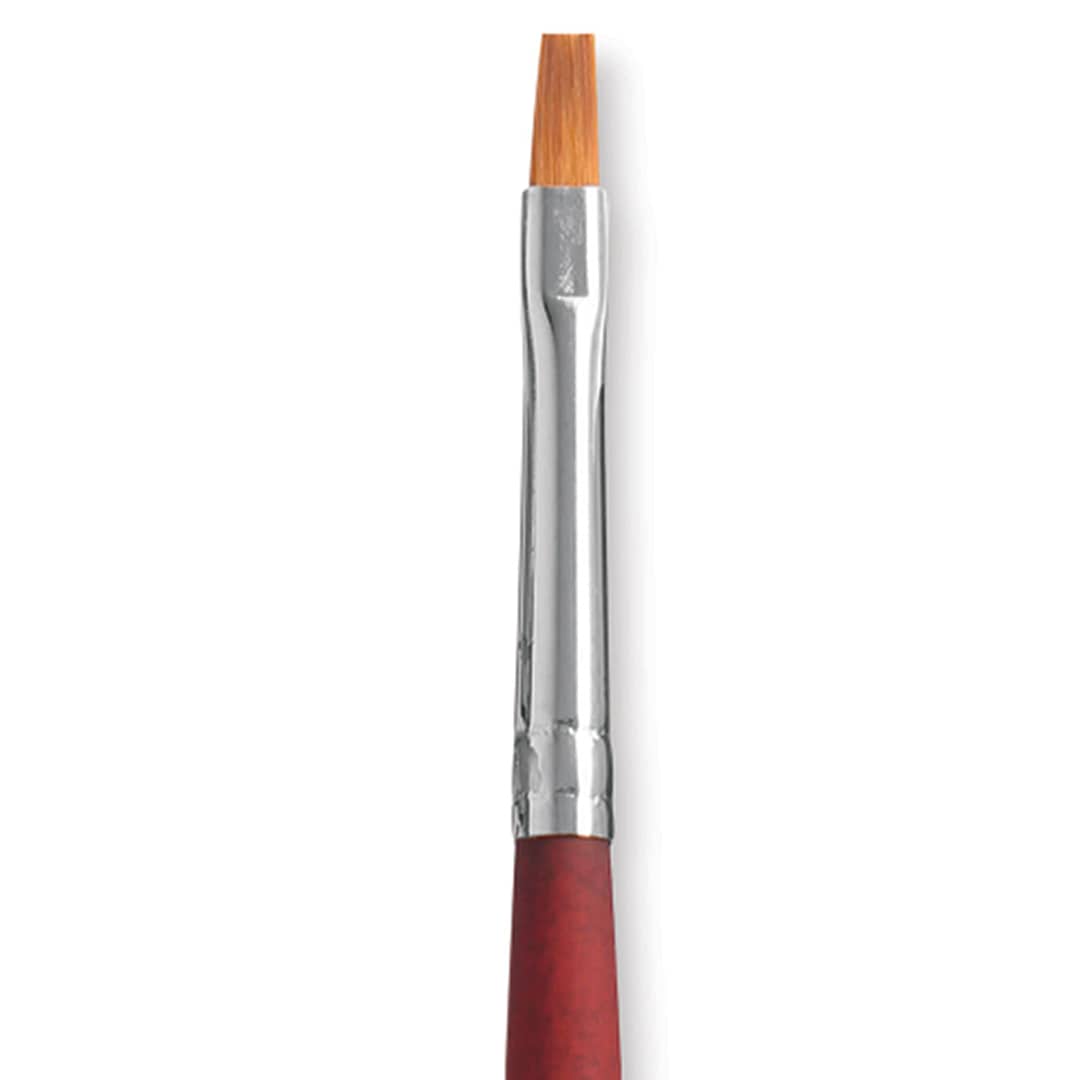 Open in modal - Princeton Velvetouch Series 3950 Synthetic Brush - Flat Shader, Size 2 close up